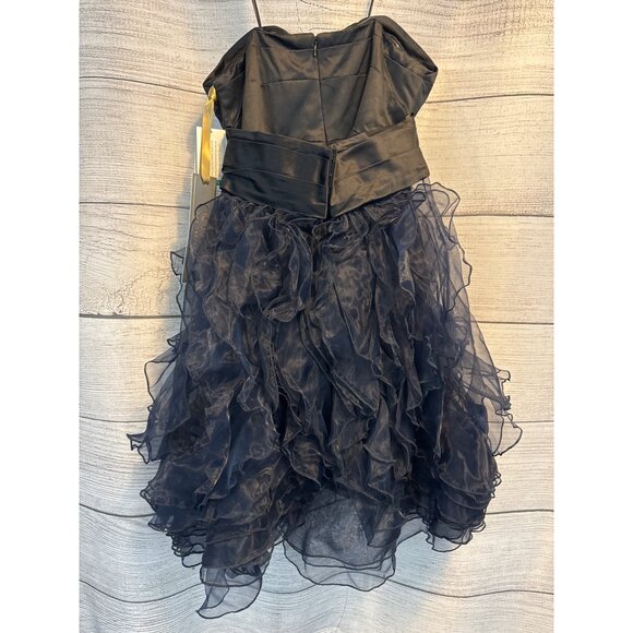 NWT Zac Posen For Target Black Strapless Dress With Optional Ruffled Skirt Size - Picture 5 of 8